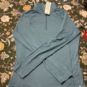 Smartwool Women's Blue Long Sleeve 1/4 Zip